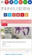 How papelisimo.es looks like on a mobile device such as an iPhone.