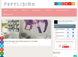How papelisimo.es looks like on a tablet such as an iPad.
