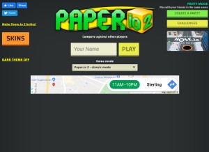 How paper.io looks like on a tablet such as an iPad.