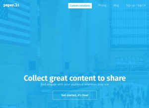 How paper.li looks like on a tablet such as an iPad.