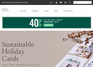 How paperculture.com looks like on a tablet such as an iPad.