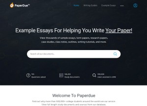 How paperdue.com looks like on a tablet such as an iPad.