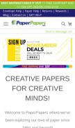 How paperpapers.com looks like on a mobile device such as an iPhone.