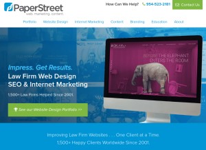 How paperstreet.com looks like on a tablet such as an iPad.