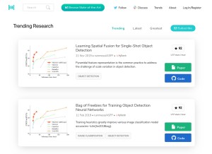 How paperswithcode.com looks like on a tablet such as an iPad.