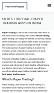 How papertradingapp.com looks like on a mobile device such as an iPhone.