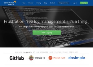 How papertrailapp.com looks like on a tablet such as an iPad.