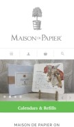 How papierdemaison.com looks like on a mobile device such as an iPhone.