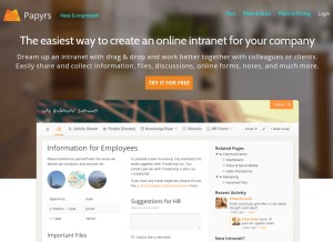 How papyrs.com looks like on a tablet such as an iPad.