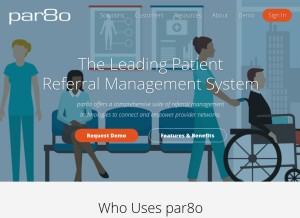 How par8o.com looks like on a tablet such as an iPad.