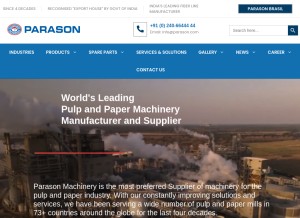 How parason.com looks like on a tablet such as an iPad.