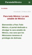 How paratodomexico.com looks like on a mobile device such as an iPhone.