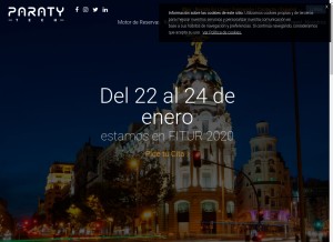 How paratytech.com looks like on a tablet such as an iPad.