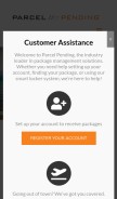 How parcelpending.com looks like on a mobile device such as an iPhone.