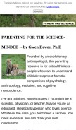 How parentingscience.com looks like on a mobile device such as an iPhone.
