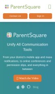 How parentsquare.com looks like on a mobile device such as an iPhone.