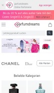 How parfumdreams.de looks like on a mobile device such as an iPhone.