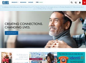 How parinc.com looks like on a tablet such as an iPad.