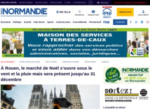 How paris-normandie.fr looks like on a tablet such as an iPad.