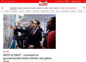 How parismatch.com looks like on a tablet such as an iPad.