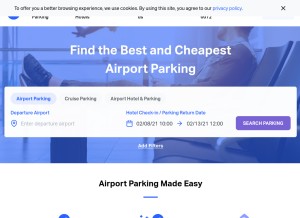 How parkingaccess.com looks like on a tablet such as an iPad.