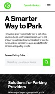 How parkmobile.io looks like on a mobile device such as an iPhone.
