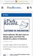 How parkrecord.com looks like on a mobile device such as an iPhone.