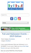 How parkslopeparents.com looks like on a mobile device such as an iPhone.