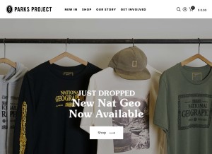 How parksproject.us looks like on a tablet such as an iPad.