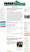 How parmaobserver.com looks like on a mobile device such as an iPhone.