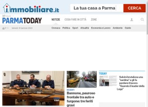 How parmatoday.it looks like on a tablet such as an iPad.