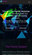 How parrotsec.org looks like on a mobile device such as an iPhone.