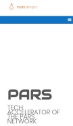 How pars.com looks like on a mobile device such as an iPhone.