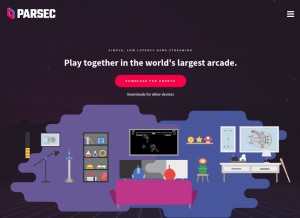 How parsec.tv looks like on a tablet such as an iPad.