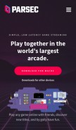 How parsecgaming.com looks like on a mobile device such as an iPhone.