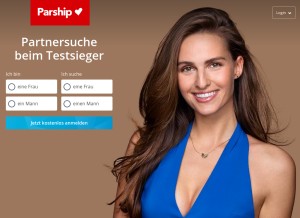 How parship.at looks like on a tablet such as an iPad.