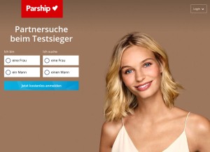 How parship.ch looks like on a tablet such as an iPad.