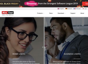 How partitionwizard.com looks like on a tablet such as an iPad.