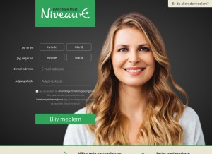 How partnermedniveau.dk looks like on a tablet such as an iPad.