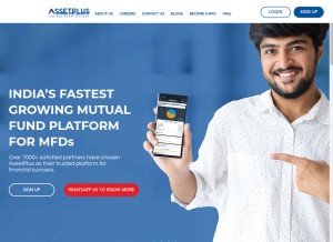How partners.assetplus.in looks like on a tablet such as an iPad.