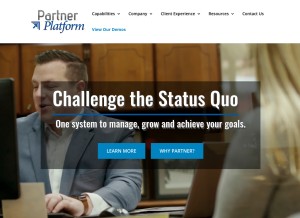 How partnerxe.com looks like on a tablet such as an iPad.