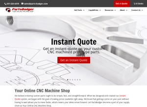 How parts-badger.com looks like on a tablet such as an iPad.