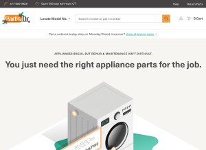 How partsdr.com looks like on a tablet such as an iPad.