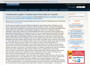 How partsfortreadmill.com looks like on a tablet such as an iPad.