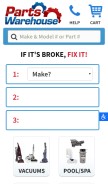 How partswarehouse.com looks like on a mobile device such as an iPhone.