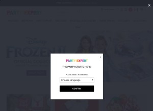 How party-expert.com looks like on a tablet such as an iPad.
