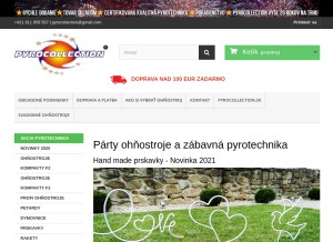 How party-ohnostroje.sk looks like on a tablet such as an iPad.