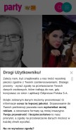 How party.pl looks like on a mobile device such as an iPhone.