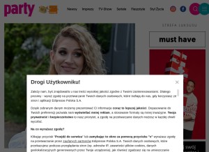 How party.pl looks like on a tablet such as an iPad.