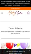 How partymania.es looks like on a mobile device such as an iPhone.